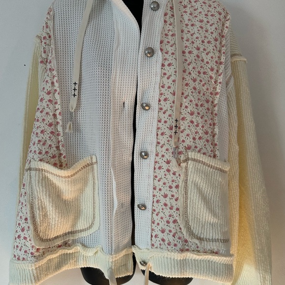 POL Cozy Quilted Hoodie Jacket, NEW  – Size Large - Picture 2 of 6